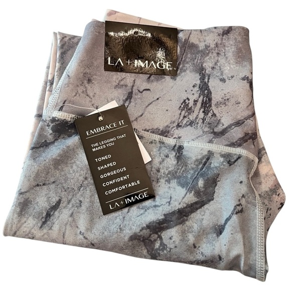 LA Image Marble Print Leggings, size XL - Picture 9 of 9